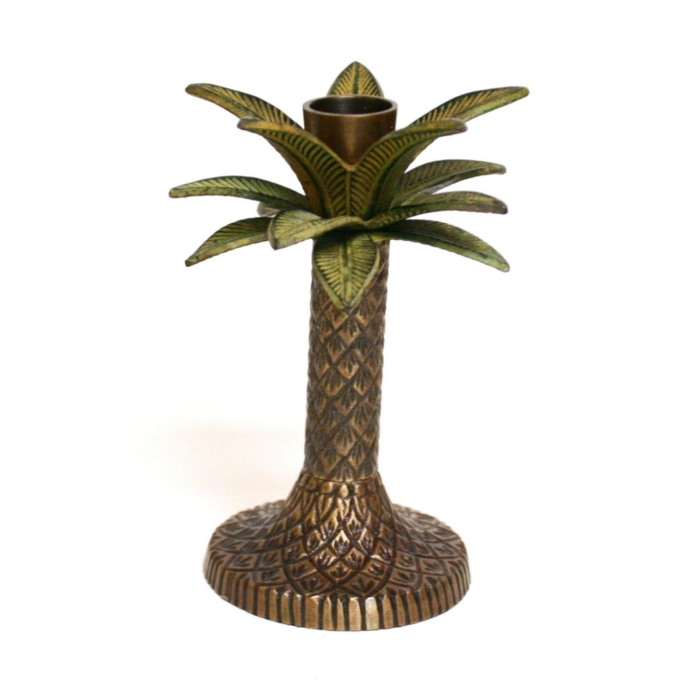 Metal Palm Tree Candle Holder